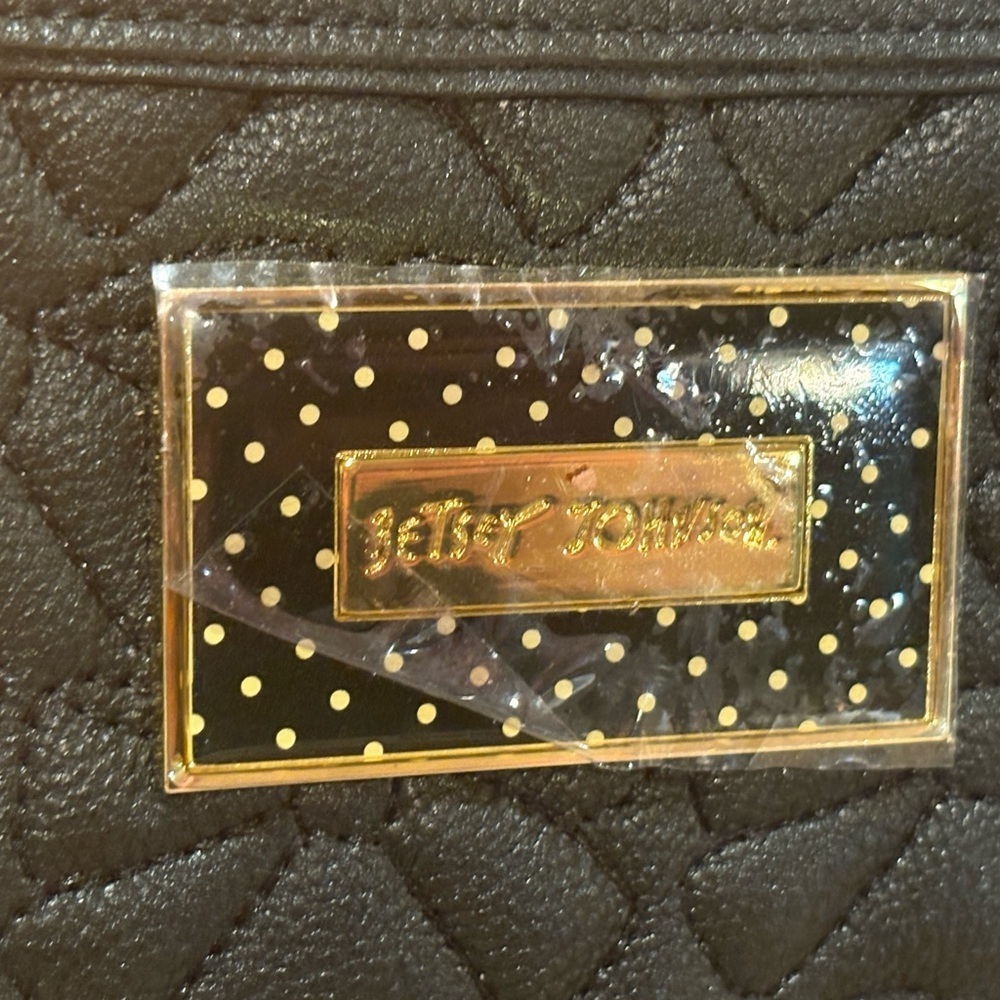 Betsey Johnson Black Quilted Clutch - Picture 2 of 10